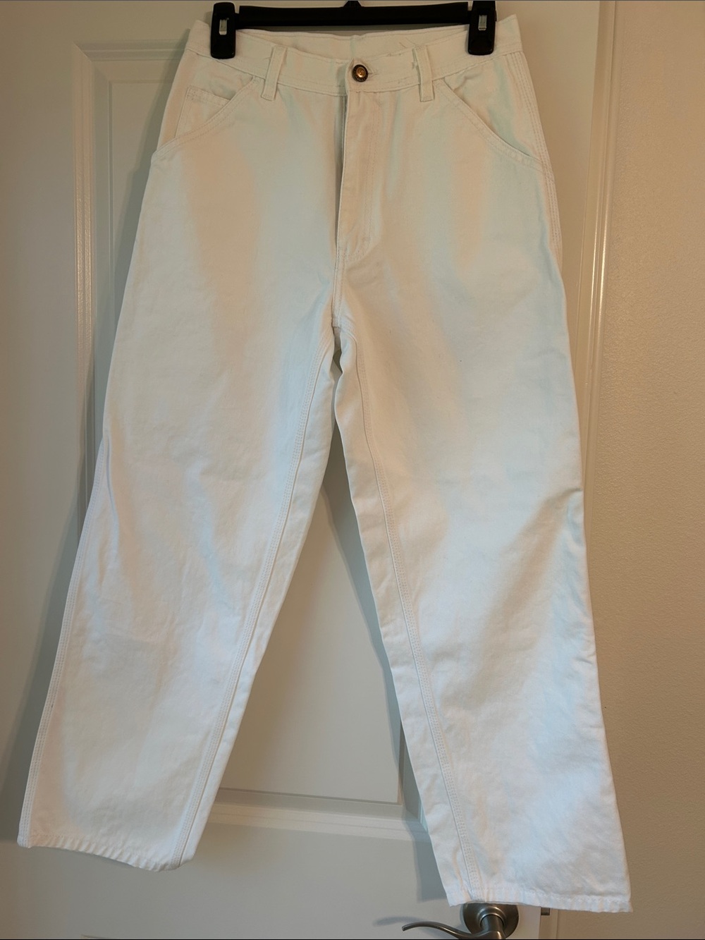 Vintage- Competition Jeans White High-Waist Straight Leg Jeans